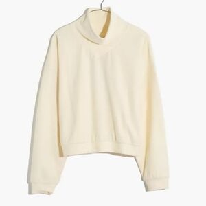 Madewell Cream crop Turtleneck Sweater